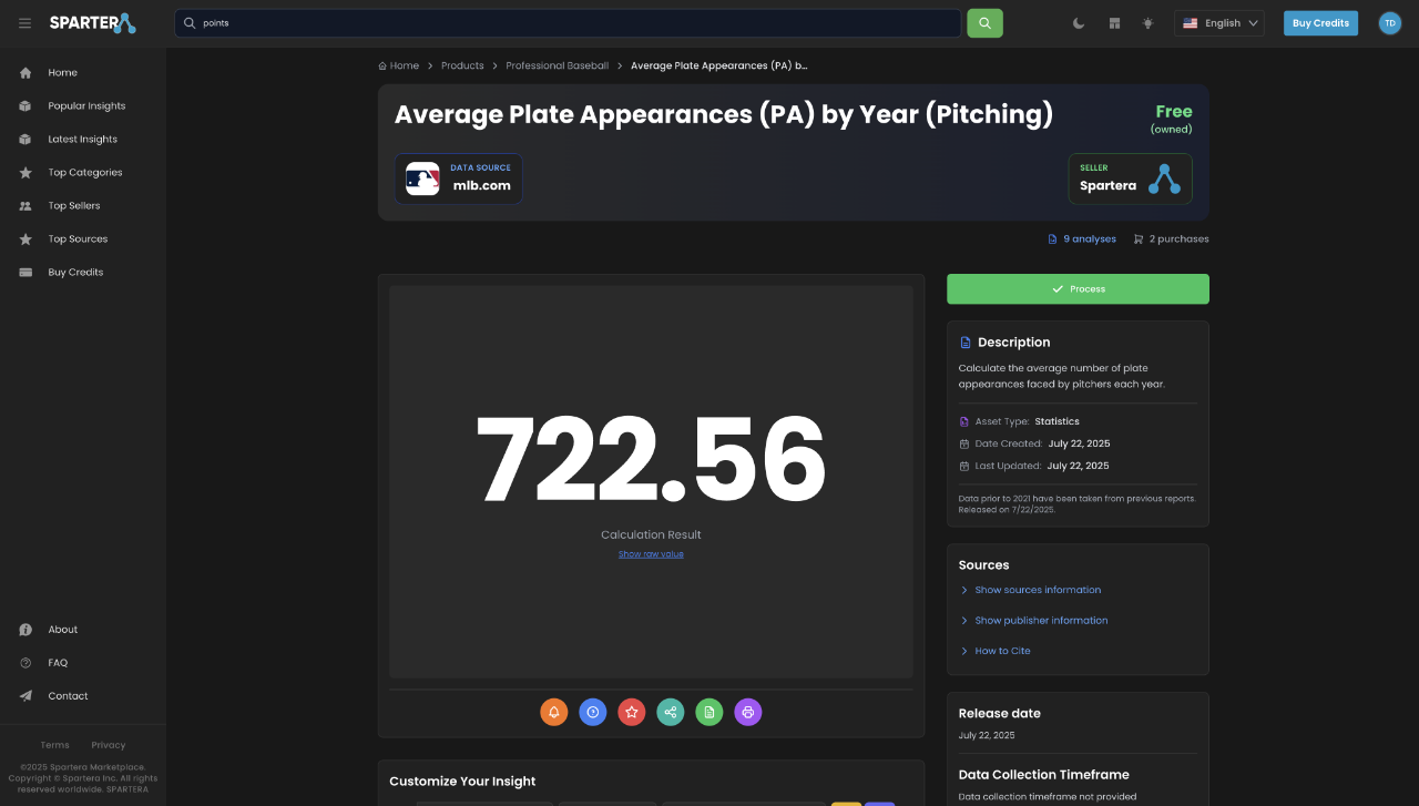 MLB Average Plate Appearance Analytics Dashboard